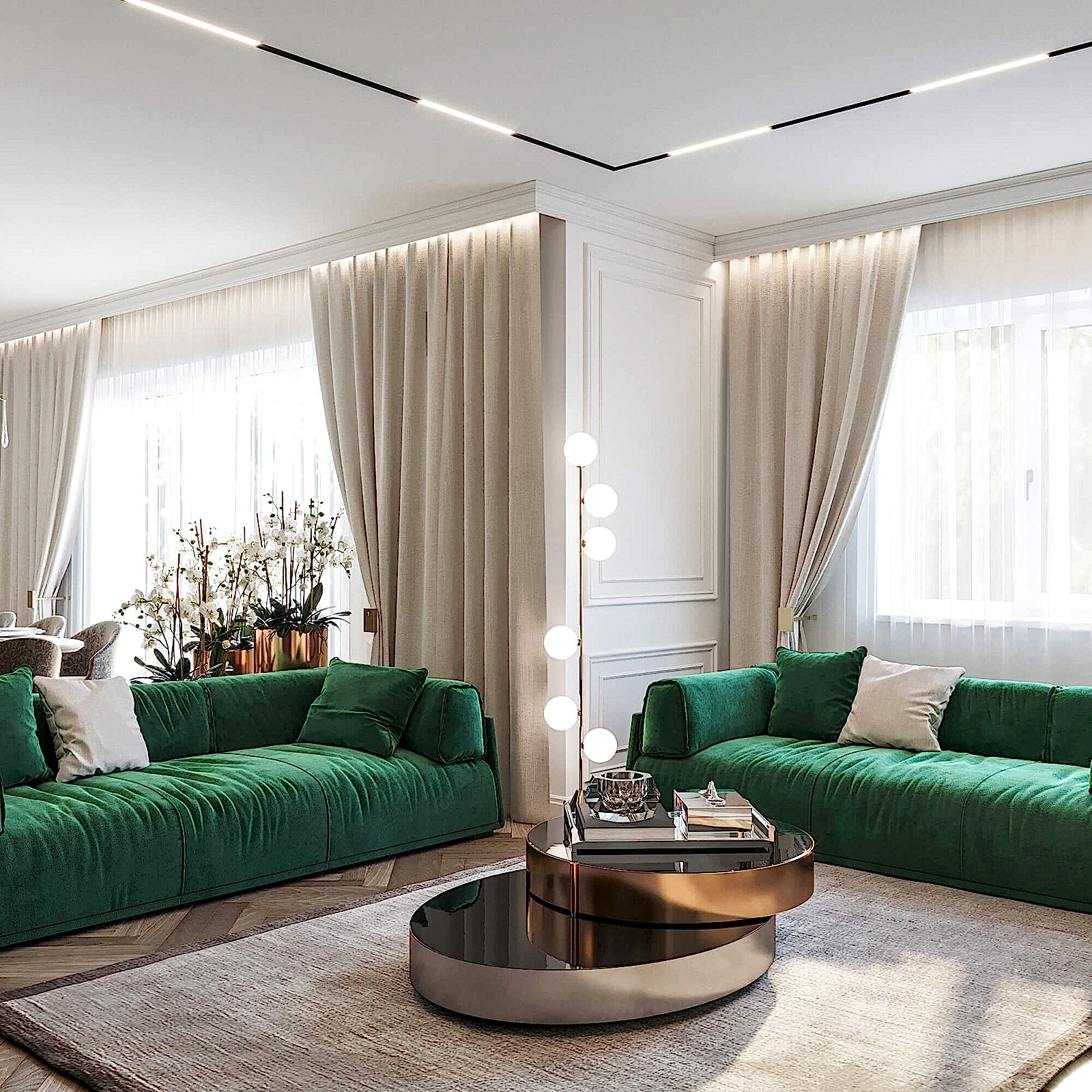 Романтичная кухня-гостиная