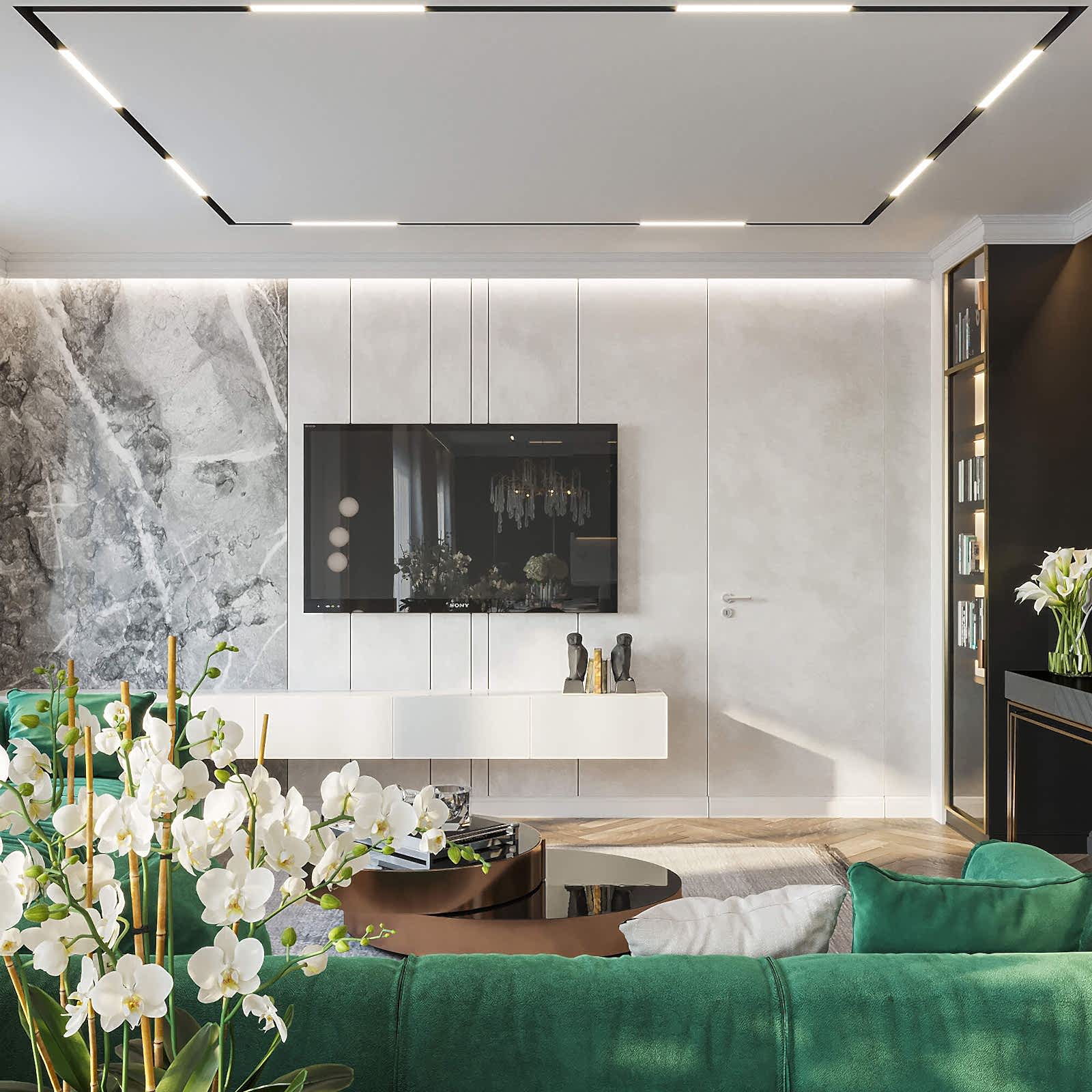 Романтичная кухня-гостиная