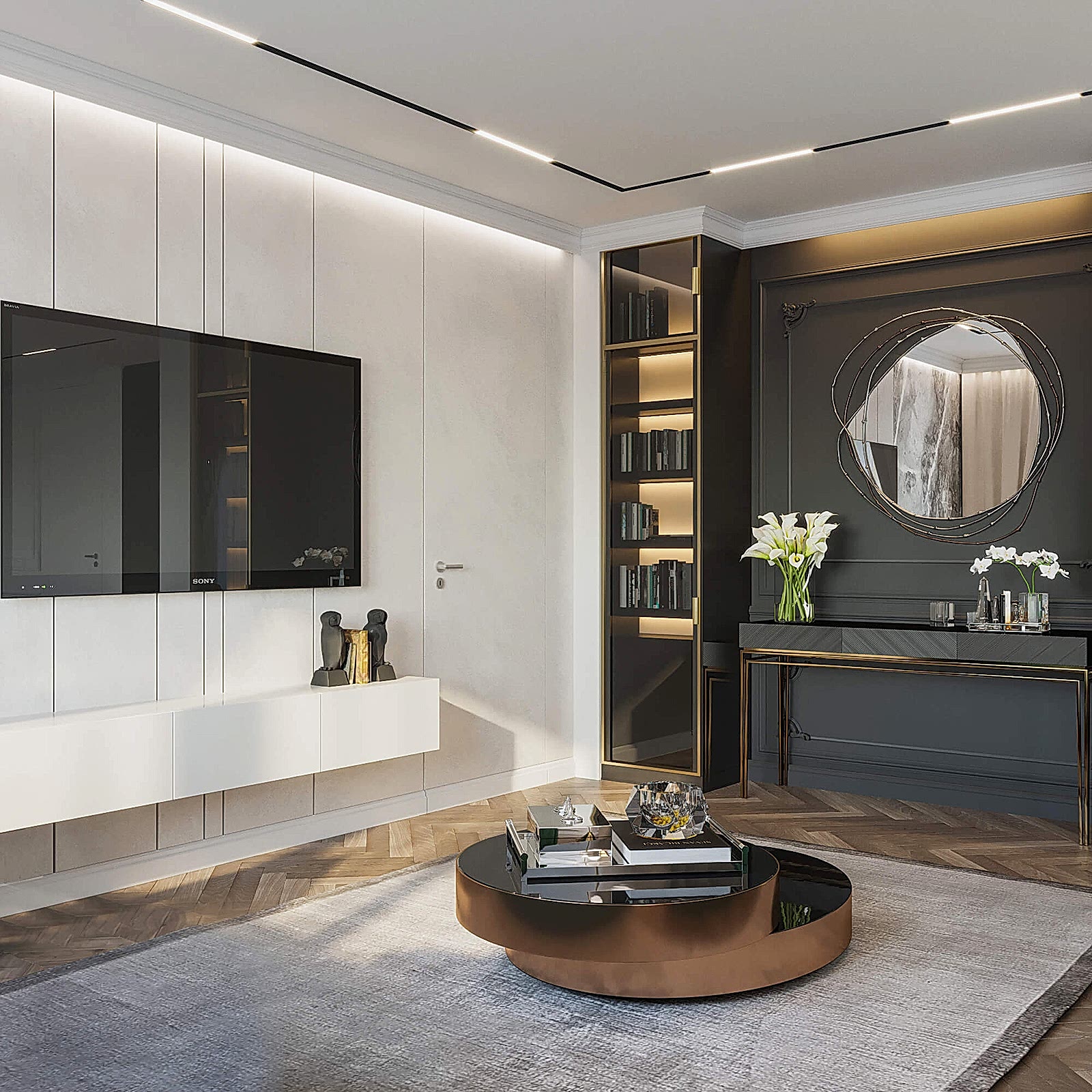 Романтичная кухня-гостиная